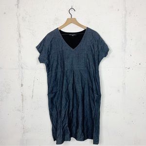 Gudrun Sjoden Linen Oversize Tunic Pocket Dress